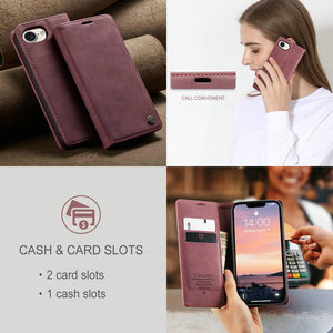 Caseme เคสฝาพับหนังสำหรับ <span class=keywords><strong>iPhone</strong></span>, เคสฝาพับหนัง16E มีที่ใส่บัตรแม่เหล็กเคสโทรศัพท์มือถือสำหรับ <span class=keywords><strong>iPhone</strong></span> 16E <span class=keywords><strong>SE</strong></span> <span class=keywords><strong>2024</strong></span> - Product Image 4
