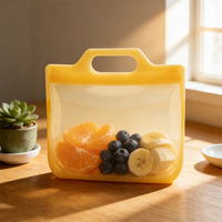 Silicone voedselbewaarzakjes, food grade, herbruikbaar, vriesvakbestendig, voor fruit, groenten, keukenorganisatie
