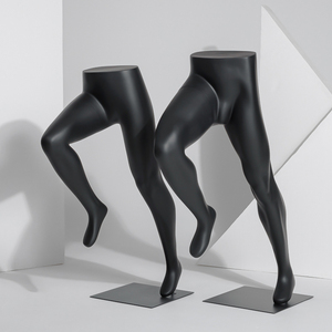 Venta al por mayor Pantalones deportivos mostrar parte inferior del cuerpo atlético pierna negro <span class=keywords><strong>mujer</strong></span> medio cuerpo maniquí negro fibra de vidrio Bottoms para hombres mujeres - Product Image 1
