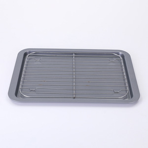 Rectangular Shallow Baking Tray With Rack Space Gray For Bread Cake Pizza <b>Cookies</b> Baking <b>Tools</b> - Product Image 1
