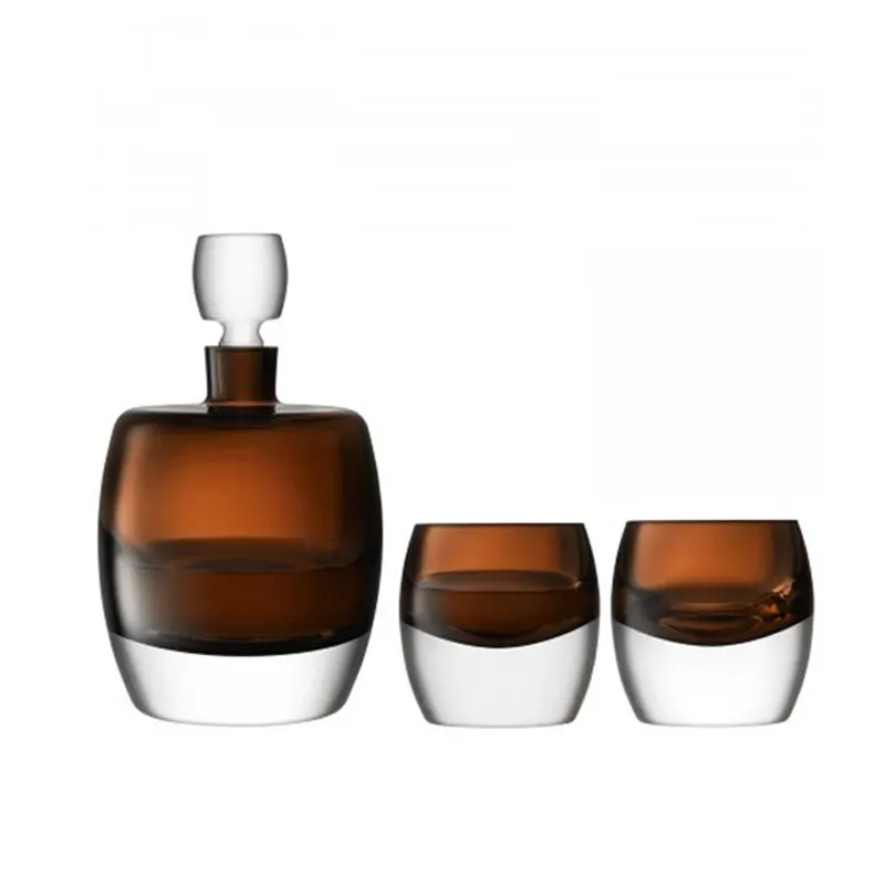 Decanter per vino whisky minimalista italiano vaso e tazza di cristallo spesso