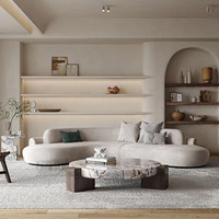 Modernes Halbmond-Sofa für Zuhause, Hotellobby, Büro und Empfang, Wohnzimmer-Mondform-Kreis-Sofa, 6-Sitzer Großes Sofa