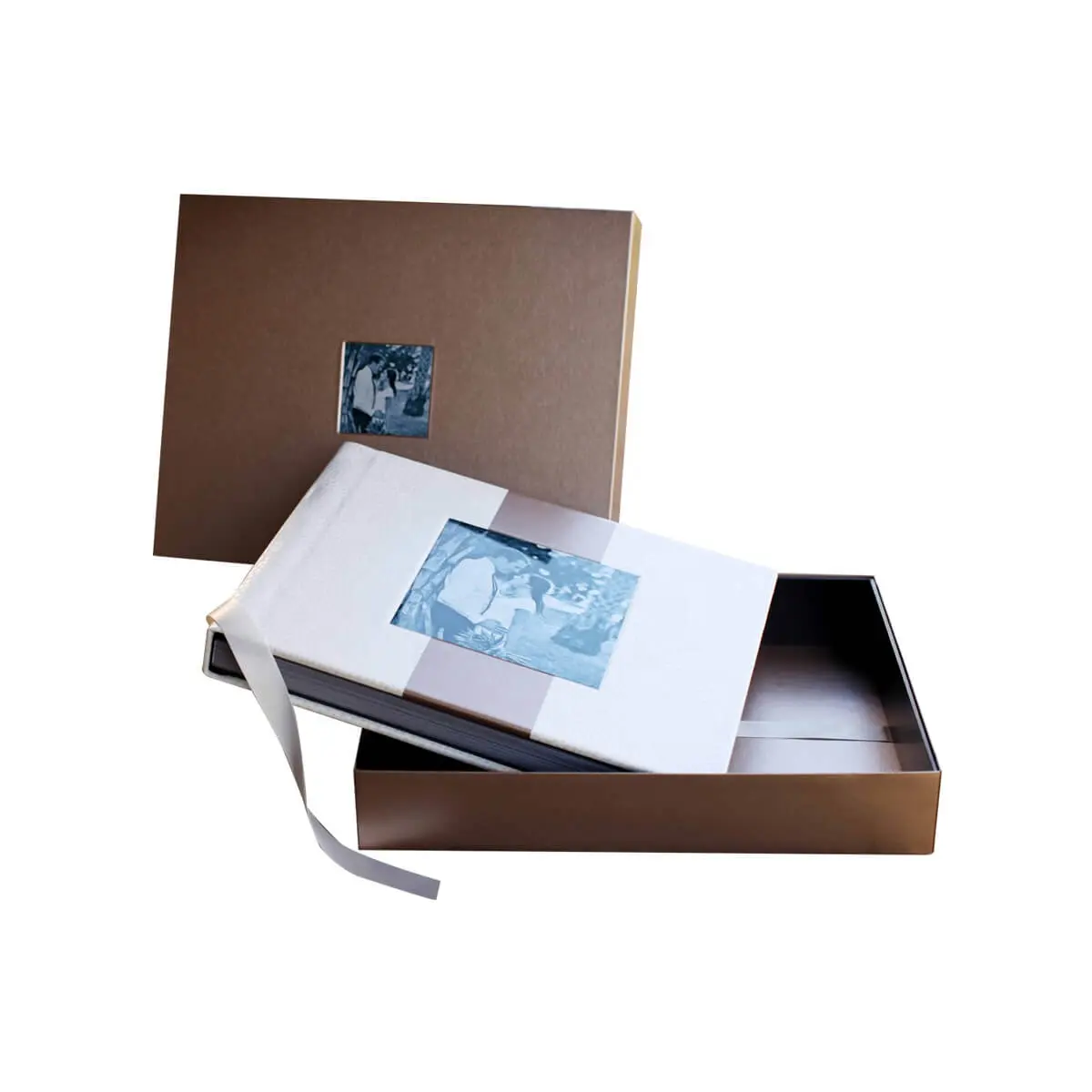 उच्च गुणवत्ता फोटोग्राफी क्रीम ग्रे Lino बॉक्स फोटोग्राफर उपहार सबूत पैकेज फोटो कपड़े सनी बॉक्स के लिए यूएसबी