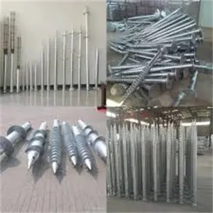 Size And Form Customizable Galvanized Steel Helical Ground Pile Anchor Improved Strengthen Photovolcaic Support