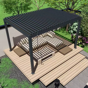 Pérgola de Aluminio para Patio con Protección UV, Tamaño Personalizable, Paredes de Vidrio, Gazebo, Pabellón - Product Image 5