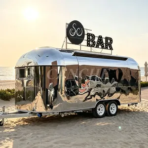 Chariot à hot-dogs et café en acier inoxydable de haute qualité, camion de restauration mobile pour l'extérieur, remorque alimentaire pour l'Europe - Product Image 1