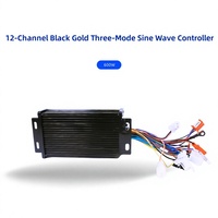 Contrôleur de vitesse de moteur à onde sinusoïdale à trois modes, 12 transistors, 48V/60V/72V, 600W, édition noir-or, ZJ-DHJ15G-48V60V72V-800W-011
