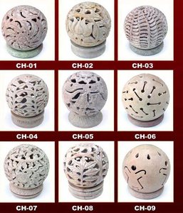 Portavelas Redondo de Piedra Jabonosa Natural Hecho a Mano, Estilo Votivo, para Decoración del Hogar - Product Image 1