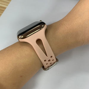 YHQ-Correa para <span class=keywords><strong>Apple</strong></span> <span class=keywords><strong>Watch</strong></span>, banda de silicona delgada para iWatch serie 7 <span class=keywords><strong>6</strong></span> 5/4/3 SE, 44mm, 40mm, 45mm, 41mm, 38mm, 42mm - Product Image 4