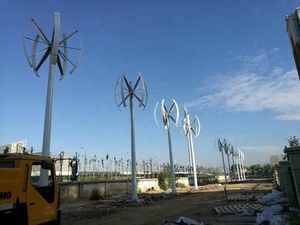 กังหันลมติดหลังคา CE Rooftop Free Noise รับประกัน 10 ปี ระบบเฟสเดียว กำลังไฟ 1000W 1200w 1.5KW 2kw 3kw 5KW สำหรับใช้ในบ้าน แบบติดตั้งแนวตั้ง - Product Image 1