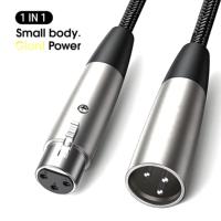 Câble micro XLR en Nylon fin haut de gamme 0.5m-5m mince pour appareil photo reflex numérique et enregistrement d'ordinateur Application audio et microphone