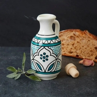 Bouteilles distributrices d'huile d'olive en céramique avec bouchon en liège, compatibles micro-ondes, non toxiques, vente en gros, pot de cuisine unique en grès