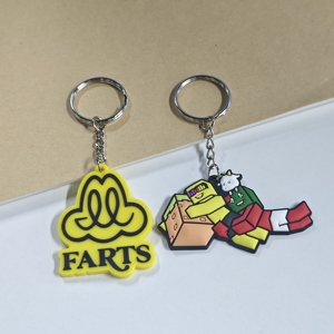 Design 2024 Wholesale NEW Design Custom Logo Rubber Keychains Personalized PVC Keychains Customized Silicone Keyring - Product Image 3