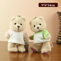 Autocollant personnalisé avec logo, pendentif en peluche ours, impression de nom sur T-shirt, pull, sweat à capuche, porte-clés ours en peluche, jupe, poupée, vêtements à changer