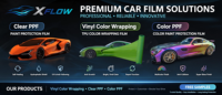 Película Protectora de Pintura para Automóviles XFLOW de TPU Metálico, Película para Envolver Automóviles con Función Autoregenerativa Antiamarilleo