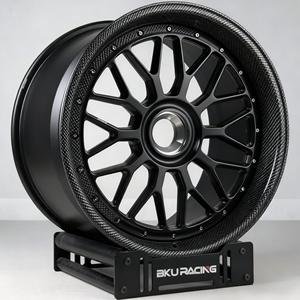 Bku Roues en fibre de carbone forgées E88 pour <span class=keywords><strong>Ferrari</strong></span> 488 458 SF90 296 812 F8 FF Gt4c <span class=keywords><strong>F12</strong></span> 19 20 21 pouces Roues en alliage classique 2 pièces - Product Image 4