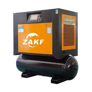 ZAI-7.5 Kecil 5.5KW Sabuk Terintegrasi dengan 150L Tangki dan Pengering Portable Screw Air Compressor