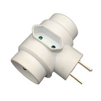Adaptateur de voyage électrique en plastique PP, 3 prises, 6A, 250V, CE, pour usage résidentiel