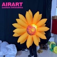Décorations gonflables en forme de tournesol pour suspension sur arbre, ballon gonflable planétaire sur mesure pour décoration de scène
