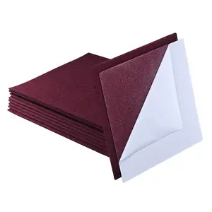 10pcs pack 3mm thick brown stiff felt sheets self adhesive hard felt squares for crafts cushion