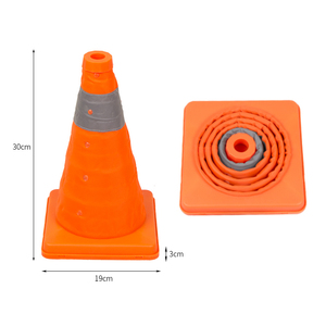 12-inch đóng mở <span class=keywords><strong>LED</strong></span> ánh sáng giao thông hình nón với Pop băng phản chiếu 30cm đa mục đích an toàn hình nón với ánh sáng - Product Image 1