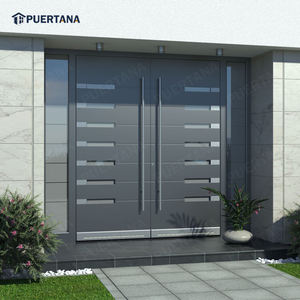 ที่อยู่อาศัยภายนอกอลูมิเนียมด้าน<span class=keywords><strong>หน้า</strong></span>กระจกประตูทางเข้าหลักการรักษาความปลอดภัยรายการประตูวิลล่าบ้าน - Product Image 6