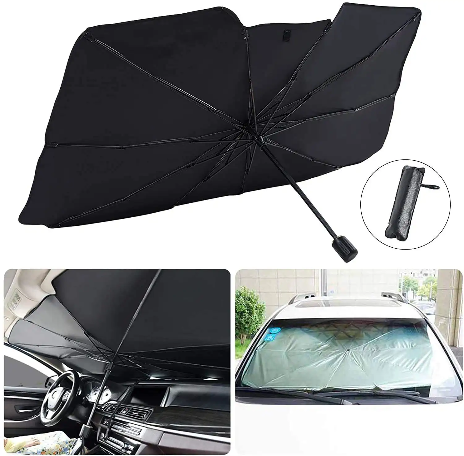 Araba şemsiyesi araba ön cam koruyucu katlanabilir araba şemsiyesi s özelleştirilmiş anti-ultraviyole aksesuarları cam şemsiye