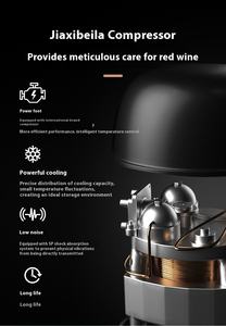 आधुनिक खड़े प्रकार वाइन रैक बुद्धिमान स्थिर तापमान बहुक्रियाशील भंडारण लकड़ी के लिए डबल स्तरों - Product Image 4