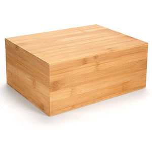 صندوق تخزين وتذكارات من الخيزران مع غطاء، ديكور مكتبي يدوي الصنع متعدد الوظائف بأسلوب أوروبي، صندوق هدايا كبير للزينة - Product Image 2