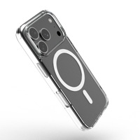 Étui de protection magnétique transparent pour iPhone 17 Pro et iPhone 17 Pro Max – Coque rigide transparente en TPU et acrylique