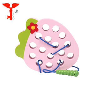 Meilleure vente en bois insectes <span class=keywords><strong>manger</strong></span> fruits filetage jouets jouets éducatifs pour bébé enfants l'éducation précoce - Product Image 1