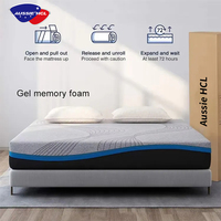 Fournisseur en gros chinois Matelas en mousse haute densité King Size Roll Up Compression Matelas en mousse à mémoire de forme en gel dans une boîte