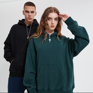 Sudadera con capucha de algodón 2026 para <span class=keywords><strong>hombre</strong></span>, de hombro caído, tipo jersey, de peso pesado, oversize, de corte holgado, estilo streetwear, lisa para bordar - Product Image 5
