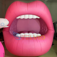 Modèle de bouche gonflable géant Lèvre gonflable Modèles à lèvres rouges sexy Modèle de grande bouche gonflable pour la publicité extérieure
