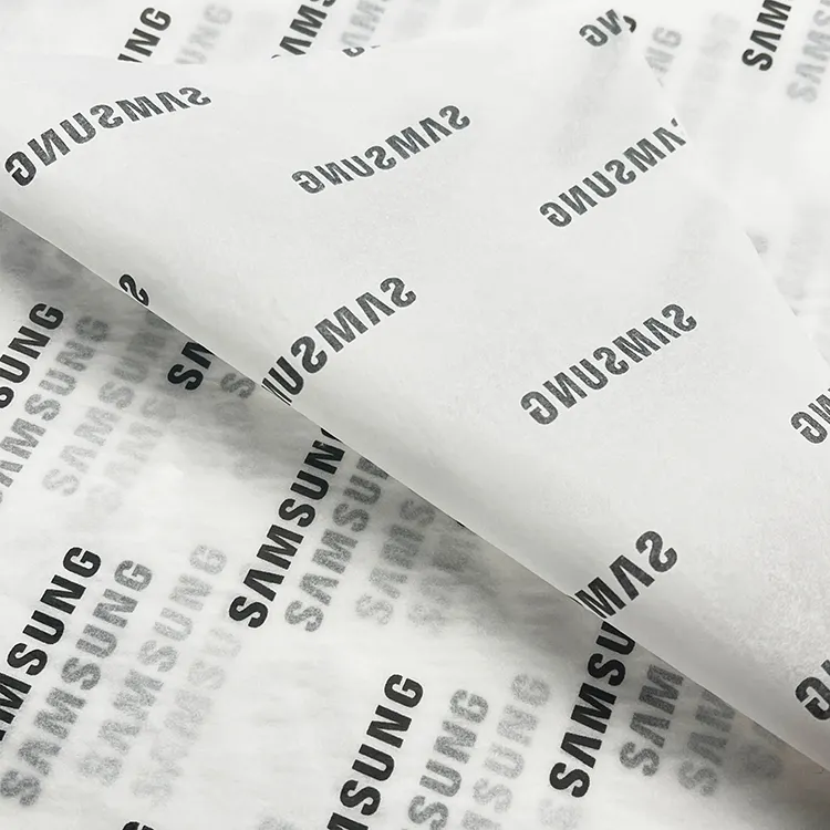 Kertas tisu pembungkus kain Logo cetak kustom Harga Murah hadiah bungkus bahan asam bebas warna