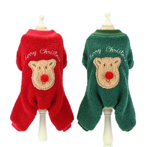 2023 Dropshipping Pet Luxury Clothes Christmas <strong>Deer</strong> Designs Handmade Pet Clothes and Dog Clothing Pet Clothes