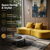 Canapé modulaire sectionnel recommandé par les designers, certifié CE, avec mousse compressée, pour appartement et villa, design moderne