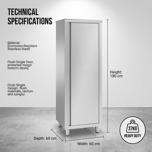 Armoire en acier inoxydable à porte simple de qualité commerciale, équipement de service pour restaurants et hôtels, équipement de cuisine, fournitures pour restaurants - Product Image 4