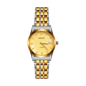 Reloj de Cuarzo de Acero Inoxidable para Mujer HALEI con Visualización de Fecha, Esfera Analógica, Caja Redonda de 30 mm, Elegante Reloj de Pulsera de Moda - Product Image 4