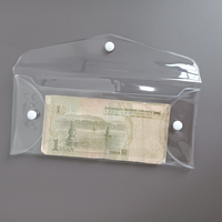 Sac organisateur de monnaie en PVC transparent multifonctionnel et durable, pochette de portefeuille transparente, étui à crayons transparent