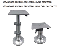 Table de bateau réglable en hauteur à 3 niveaux en aluminium DOWIN, petite table sur pied