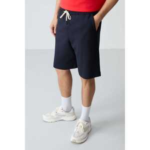 Conjunto de Pantalones Cortos de Algodón Azul Marino para Hombre Fiesta, Corte Holgado, 85257 - Product Image 6