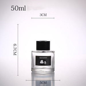 Bouteille en verre ronde transparente pour diffuseur de parfum, 50ml, 100ml, 120ml, 200ml, avec logo personnalisé 2026 - Product Image 3