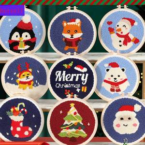 Nouveau <span class=keywords><strong>kit</strong></span> de démarrage pour broderie au point piqué avec aiguille à punch, design de Noël, gamme complète - Product Image 2