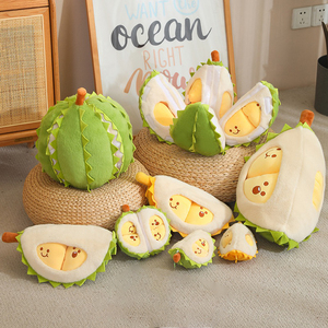 ใหม่<span class=keywords><strong>หมอน</strong></span>ตุ๊กตาผ้ากำมะหยี่ทุเรียนแบบลอกออกได้ของเล่นรูปผลไม้ทุเรียนผ้ากำมะหยี่นุ่มและมีชีวิตชีวา - Product Image 6