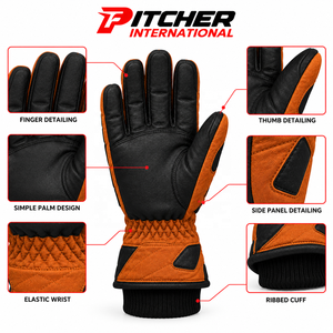 Guantes de Invierno de Cuero de Marca Privada, Guantes de Pantalla Táctil de Cuero Genuino para Minoristas de Moda, Personalizados - Product Image 3