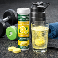 Comprimés électrolytiques effervescents saveur fruitée pour l'hydratation quotidienne, nutrition sportive, OEM