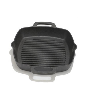 กระทะเหล็กหล่อทรงสี่เหลี่ยมพร้อมหูจับสองด้าน สำหรับย่าง<span class=keywords><strong>สเต็ก</strong></span>และ<span class=keywords><strong>ทำ</strong></span>บาร์บีคิวกลางแจ้ง - Product Image 4