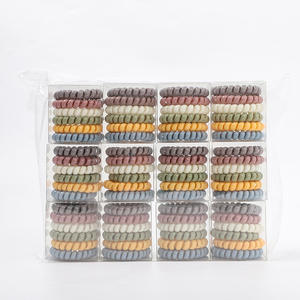 Boîte de mode pour femmes, bande de caoutchouc spiralée, fil téléphonique, attaches élastiques pour cheveux, accessoires pour cheveux, anneau spiralé, chouchous - Product Image 2