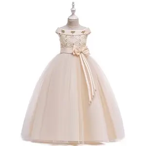 Wholesale Beautiful Children's Clothing Summer Princess Long Wedding Dresses Lace Decoration Girls New Products Manufacturers